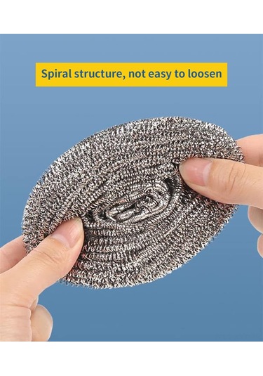 Yaleker 6 Adet Paslanmaz Çelik Temizlik Topu - Tencere, Tava, Izgara Ve Lavabo İçin Dayanıklı Fırça Diğer