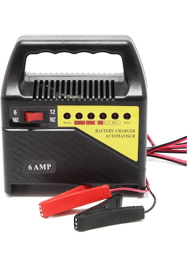 Pogod 6 Volt 12 Volt 6 Amper Ledli Göstergeli Akü Şarj Cihazı Taş