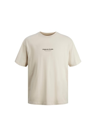 Jack & Jones Jorvesterbro Rahat Kesim Tişört 12240121 Moonbeam Kahverengi