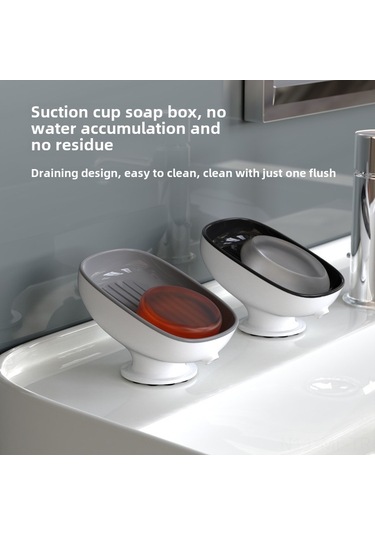 Mufunye Duvar Montajlı Sabun Tutucu, Delme Yok, Süper Sıçrama Pervane, Su Akışlı Tasarım, Banyo Dolapı, Gri, 120 Adet Paket Diğer