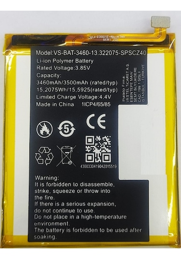 Vestel Uyumlu Venüs Z40 3500 Mah Batarya Pil