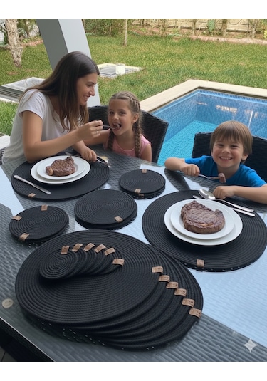 Supla Takımı, 6 Kişilik, Amerikan Servis Siyah