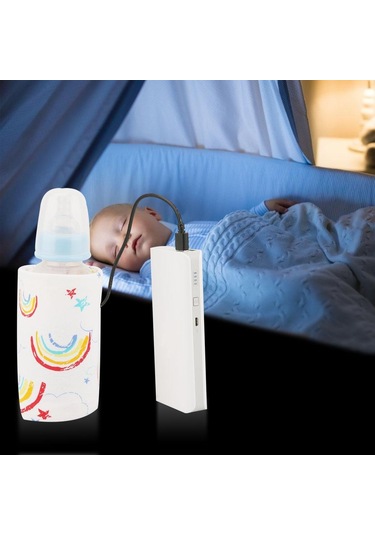 Bestgo Usb Biberon Isıtıcı Taşınabilir Süt Seyahat Isıtıcı Saklama Kapağı Yalıtım Termostatı
