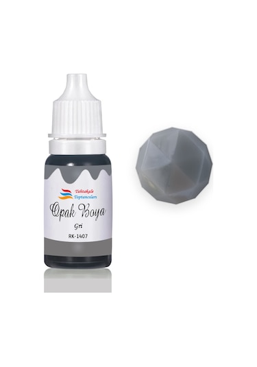 Epoksi Reçine Opak Boya Pigment Opak Epoksi Boyası 20 Ml Gri - 1407