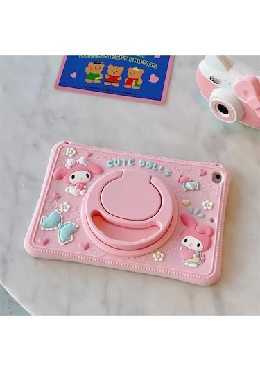 Ennar Lenovo Tab M11 Tb330fu 11 İnç Cute Dolls Askılı Standlı Tablet Kılıfı+tablet Kalemi Arka Kapak