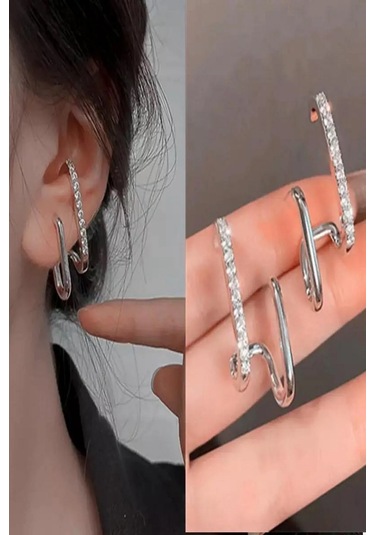 Kadın Vip Seri Mix Zirkon Taşlı Küpe Çok Renkli