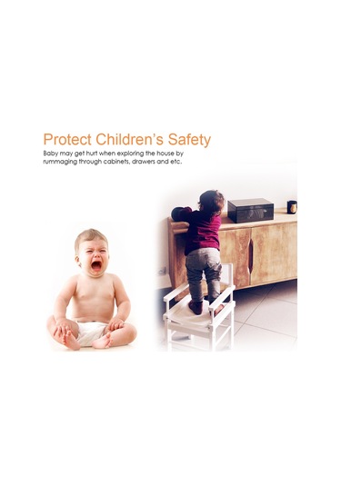 Samdoo Çocuk Güvenliği Kilit: Pencere-buzdolabı Koruması, Şifreli Kilitleme, Yüksek Katlardan Düşme Engeli, Deliksiz Montaj, Siyah Çok Renkli