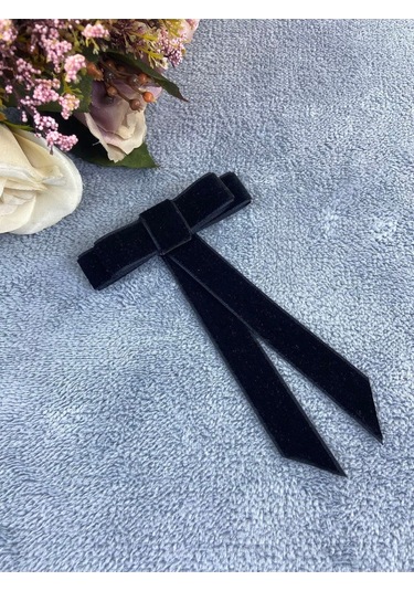 Siyah Kadın Broş Yaka Aksesuarı Yaka Kurdelesi Kıyafet Aksesuarı Yaka Broşu Siyah Çok Renkli