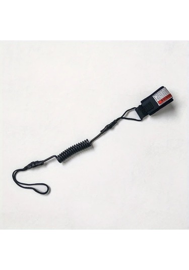 Elmpaly Siyah 1 Adet Tpu Sörf Emniyet El İpi, Ayarlanabilir Boy, Güvenli Bilek Kayışlı