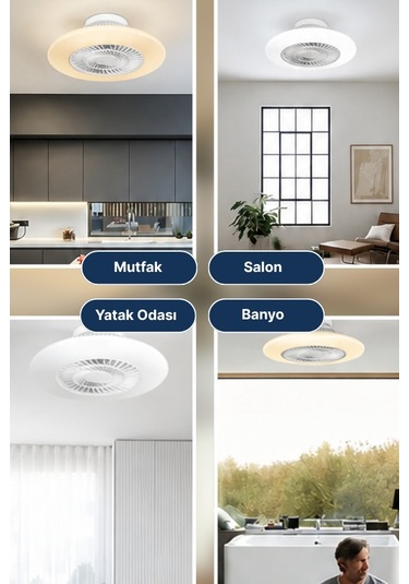 Dlc Nord 60cm Kumandalı Led Tavan Vantilatörü Beyaz