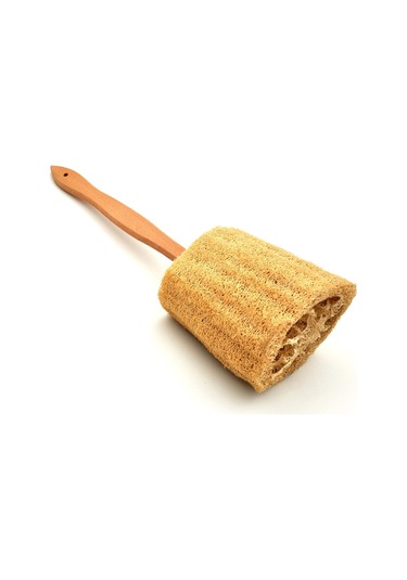 Ahşap Saplı Doğal Kabak Lifi Sırt Fırçası 8 x 40 CM