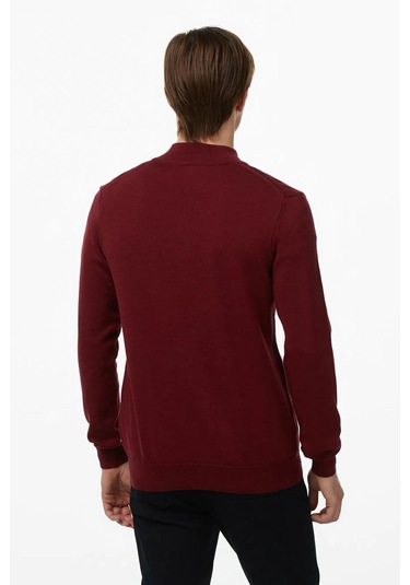 Nautica Erkek Bordo Classic Fit Kazak-12047 Bordo