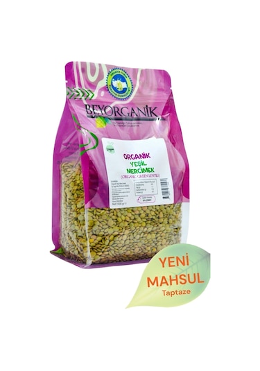 Organik Yeşil Mercimek 1 KG