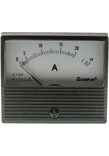 20A Analog Ampermetre - Panel Tipi Ölçü Aleti Kly-T670