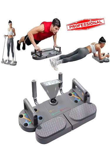 Raiden St-3 Egzersiz Şınav Tahtası 3ın1 Barfiks Push-up, Plank Ve Direnç