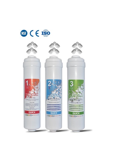 WaterMelon Kapalı Kasa 12" Su Arıtma Cihazı Filtresi Inline 6 Aylık Set