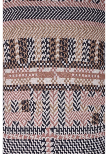 Erkek Triko Camel Bisiklet Yaka Desenli Slim Fit Pamuklu Kazak Ncs Jeans 3721-camel Camel