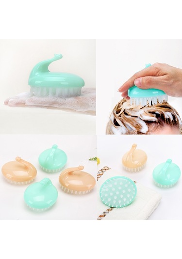 Çocuk Şampuanı Fırçası Şampuan Tarak Bebek Şampuanı Tarak Plastik Silikon Kafa Saç Vücut Temizleme Fırçası Bebek Bakımı Çocuk Saç Fırçası