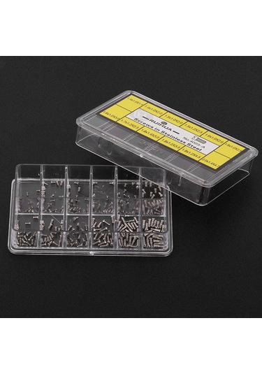 Moveevo Saçaklı Saat Arka Kapak Vida Seti - 12 Farklı Boyutlu Paslanmaz Çelik - Tamir Ve Üretim İçin Taşınabilir Kutulu 4023-a