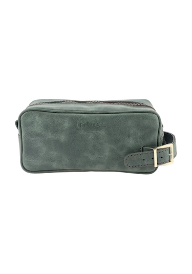 Twingold İsme Özel Dopp Kit Kişisel Bakım Ve Seyahat Çantası - %100 Rainbow Deri - Ac14004 - Haki Haki