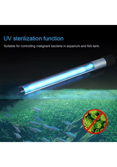 Akvaryum İçin Uv-009 9w Ultraviyole Antiseptik Lamba Dezenfeksiyon Işığı, Ab Tak