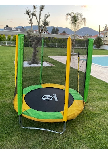 Hepitop Koruma Fileli Katlanabilir Çocuk Trambolini 140 CM