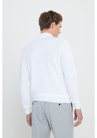 Altinyildiz Classics Erkek Ekru Standart Fit Normal Kesim Yarım Balıkçı Yaka Triko 4A4923100005EKRXXL Ekru