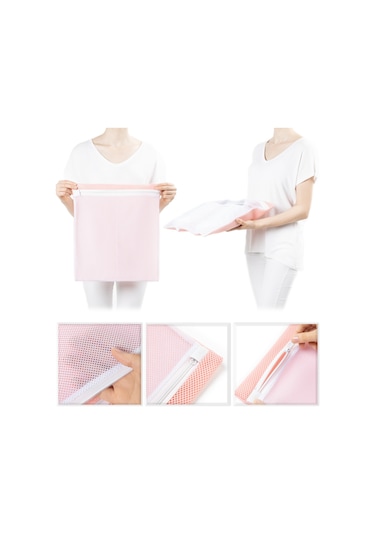 Ocean Home Textile Pembe Renk Ayakkabı Yıkama Filesi 35 x 40 cm