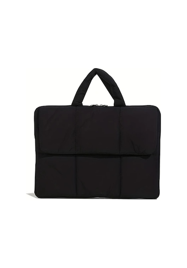 Elmpaly Siyah 13-14 İnç Şık Hafif Darbeye Dayanıklı Kadın Laptop Çantası siyah