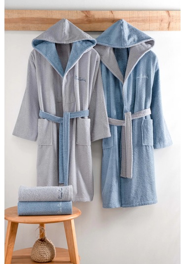 Pierre Cardin 4'lü Aile Seti Hoodie İndigo-latte İndigo - Latte