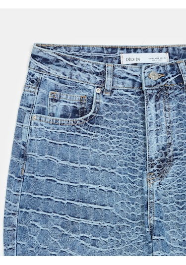 Dilvin 72095 %100 Pamuk Straight Jean-mavi Mavi