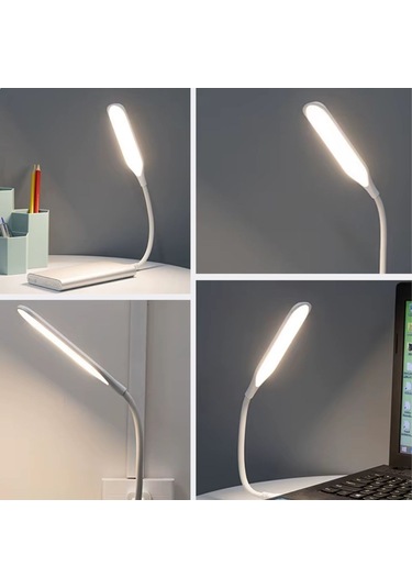 Buffer Usb Girişli 14 Ledli 3 Kademeli Dokunmatik Masa/kitap Okuma Lambası Ledi Beyaz Renkli