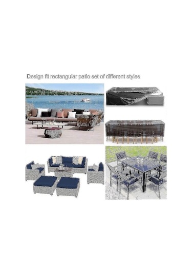 75 Boyut Su Geçirmez Dış Mekan Veranda Bahçe Mobilyası Kılıfları Yağmur Kar Sandalye Kılıfları Gx20241205242 245 165 55cm Diğer