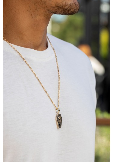 14 Ayar Altın Antik Mısır Mitolojisi Erkek Kolyesi