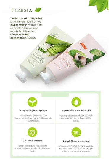 Aloe Vera Içeren Yatıştırıcı Nemlendirici El Kremi 100 Ml Aloe Vera