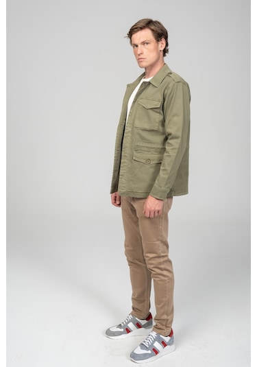 Cekmon Erkek Parça Boya %100 Pamuk Kumaşdan Spor Safari Ceket 001