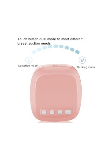 Pembe Elektrikli Göğüs Pompası Usb Şarj Edilebilir 2 Mod 9 Seviye Isıya Dayanıklı Taşınabilir Tek Anne Sütü Yakalayıcı Pompa Anne İçin