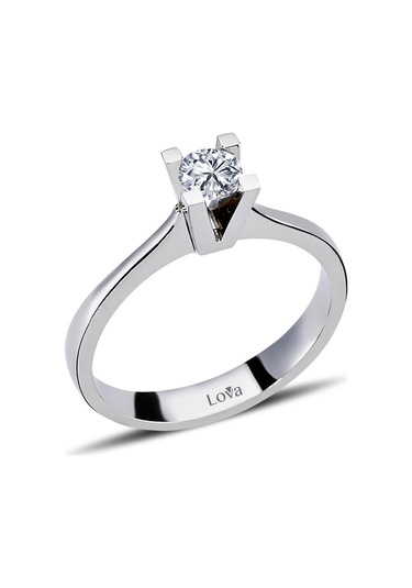 Lova D Renk 0,27 Karat Pırlanta Tektaş Yüzük - 1050014