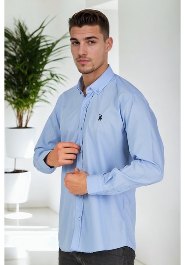 G925 Dewberry Erkek Gömlek-mavi Mavi