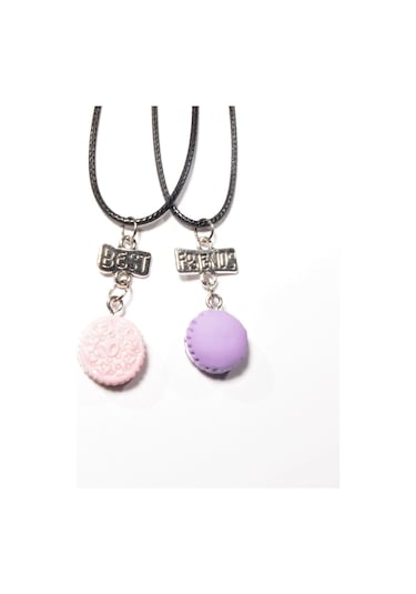 Tedz Collection Cookies Arkadaşlık Kolyesi Siyah