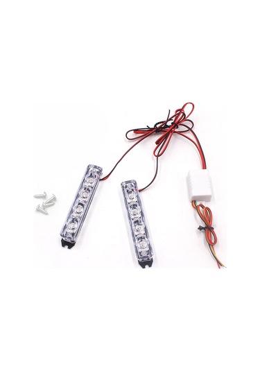 Singree Acil Durum Led Işık Barı - Kırmızı Mavi Yanıp Sönen 4 Led'li Motor Ve Araçlar İçin