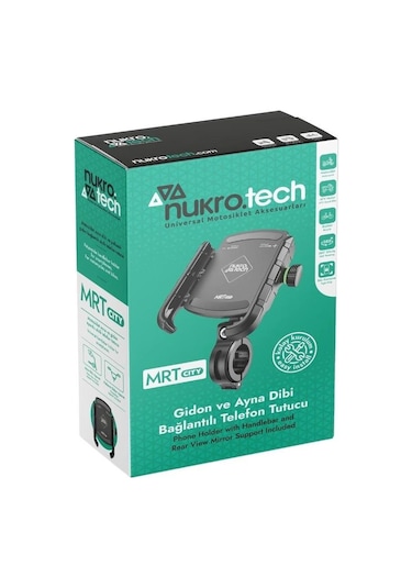 Nukrotech Mrt City Poliamid Bağlantılı Telefon Tutucu Siyah
