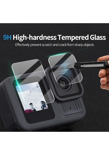 Gopro Hero13 Siyah Sunnylife 3'ü 1 Arada Lens Koruyucu Ön Ve Arka Ekran Temperli Cam Filmleri İçin, Miktar: 2 2 2 Takım Diğer