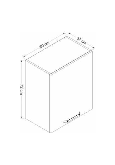 Minar Mutfak Modül Üst 1dk2r 60cm Dolap Byz Mebran C Byz