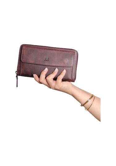Mft Leather Hakiki Deri Unisex El Çantası Canelia 1310 Tiguan Bordo
