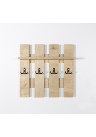 Left Duvar Askılığı, Raflı, Modern, Şık Safirmeşe Safir Meşe