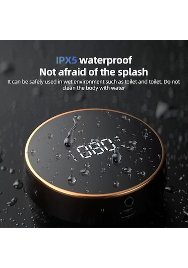 Lemestar Otomatik Köpük Sabun Dispenseri 300ml, Ipx5 Su Geçirmez, 3 Seviye Ayarlanabilir, Tam Ekran Göstergeli, Duvar Montajlı, El-yıkama-banyo-şampuan-uyumlu, Beyaz Beyaz