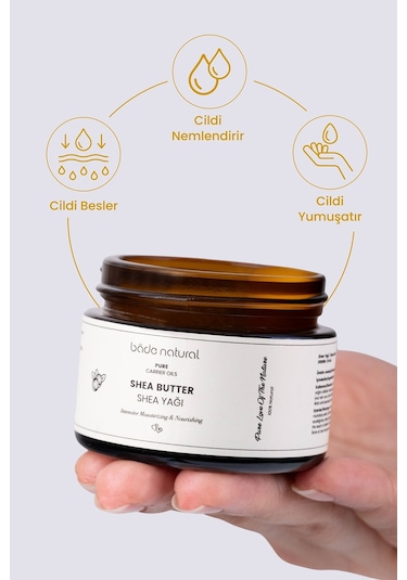 Bade Natural Shea Yağı Soğuk Sıkım %100 Saf 50 ML