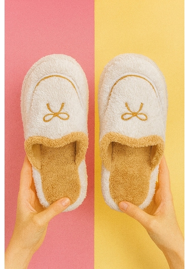 Amore Kapalı Kadın Ev Terliği Günlük Rahat Kışlık Terlik Gri