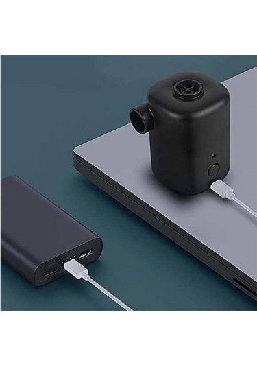 Monyee 3000mah Pil Liçlityumlu Mini Elektrikli Hava Pompa, 4 Uçlu Nozzle, 300l/dak Hızlı Enflasyon, Dış Mekan Ve Ev Kullanıma Uygun - Siyah